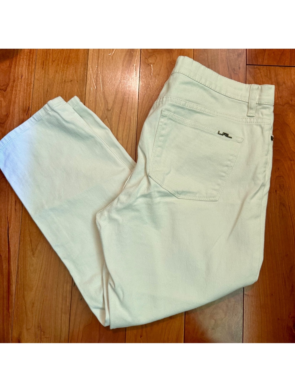 Lauren Ralph Lauren Women's Classic Straight Cropped White Jeans Size 12